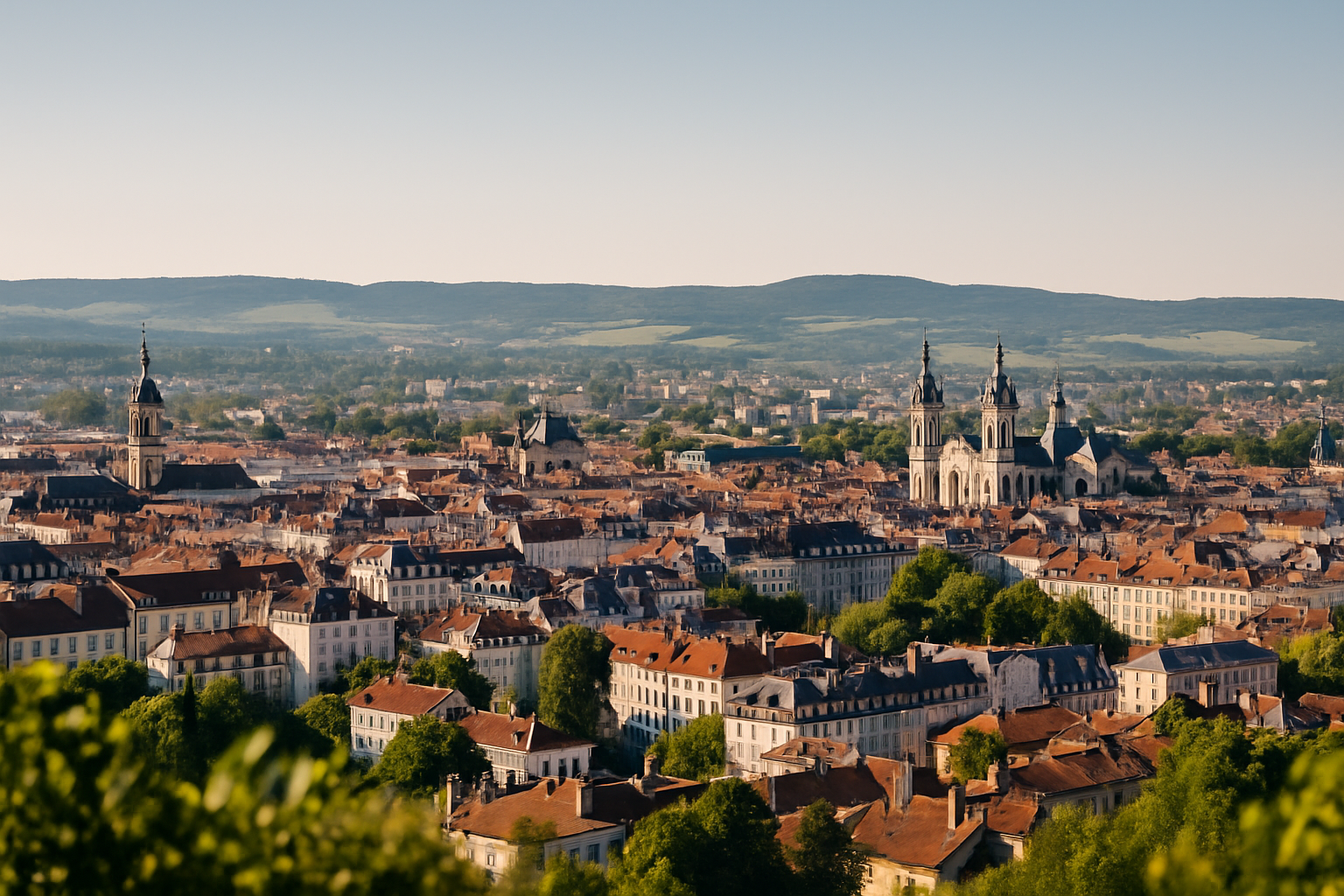 Vue panoramique de Nancy et Meurthe-et-Moselle